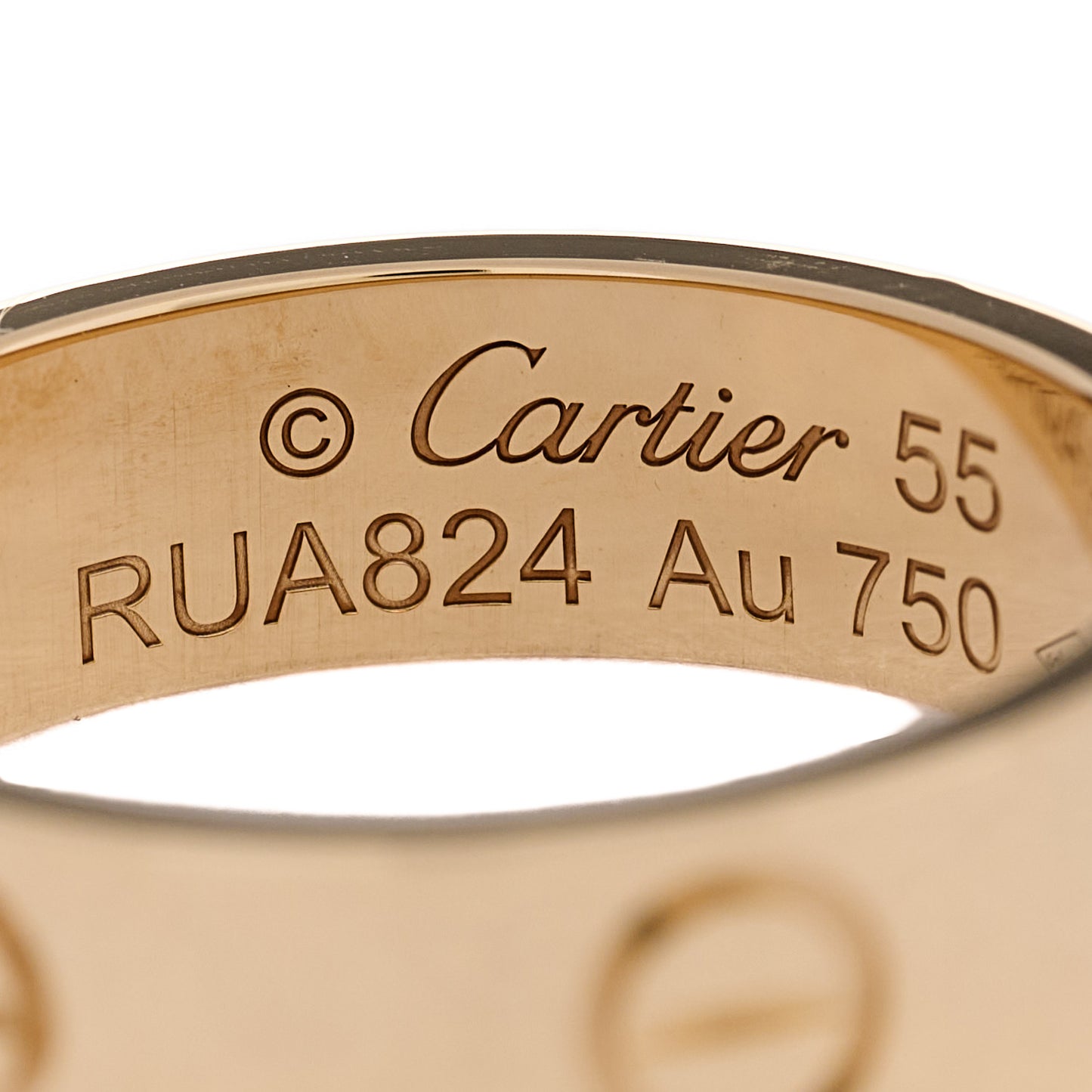 18K Yellow Gold 5.5mm LOVE Ring 55 7.25