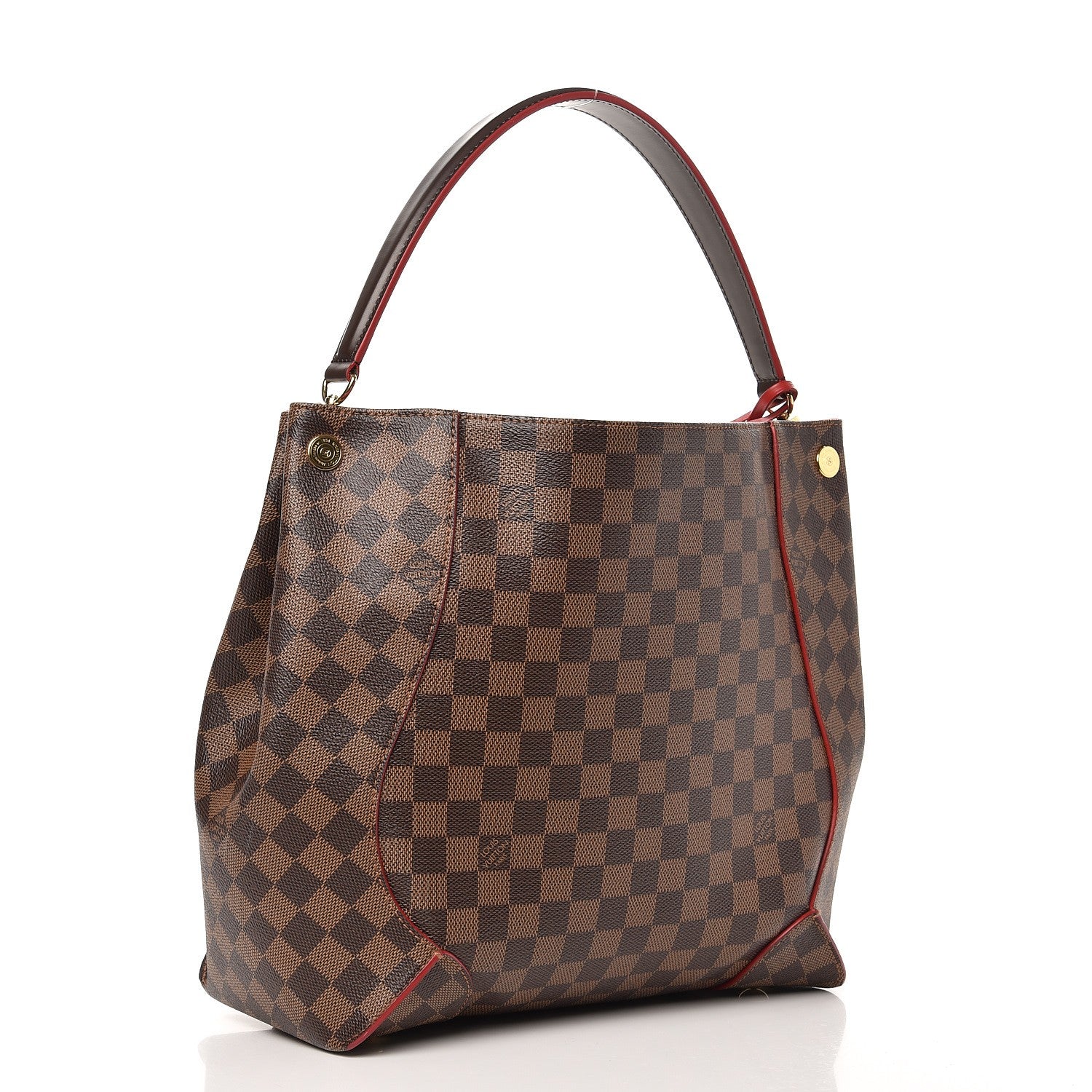 Louis Vuitton Damier Ebene Caissa Hobo Cherry 3 of 9