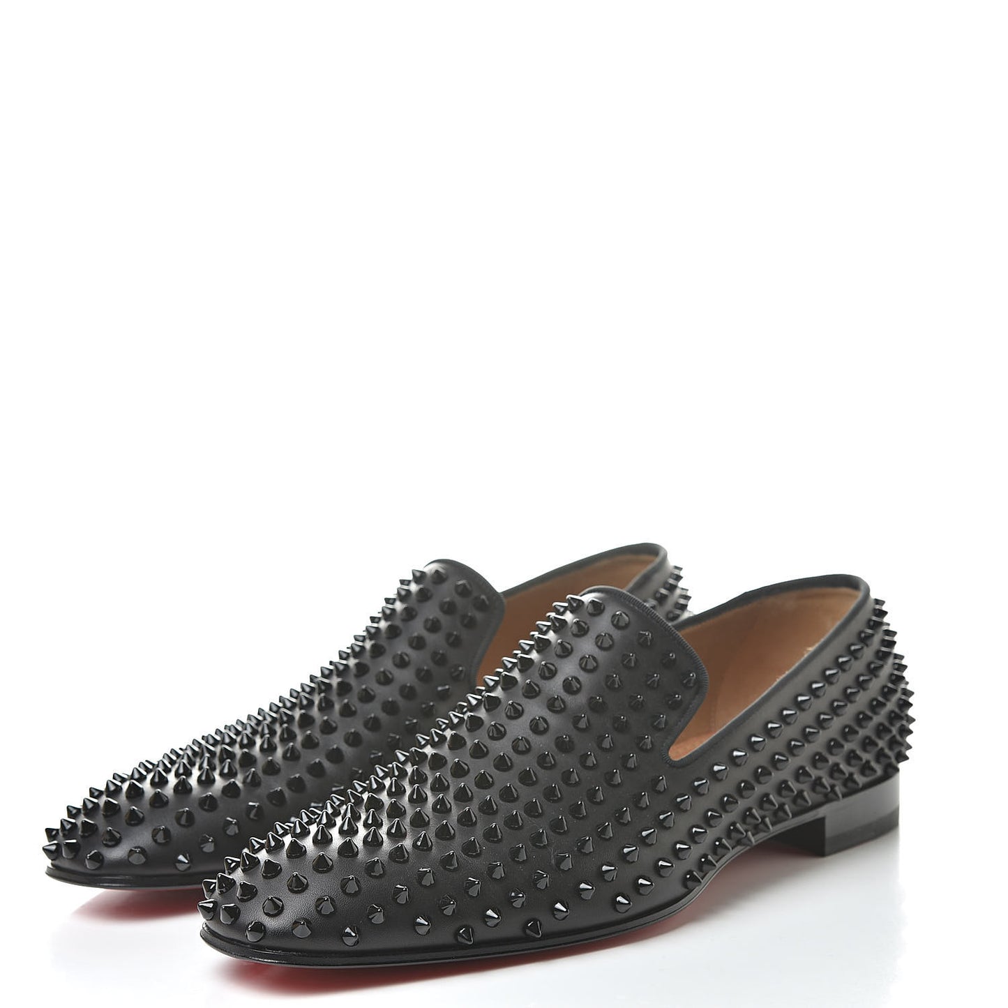 Calfskin Spikes Mens Dandelion Flat Loafer 44 Black