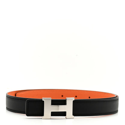 Hermes Swift Epsom 24mm Mini Constance H Belt 80 80/32 Black Orange 1 of 5