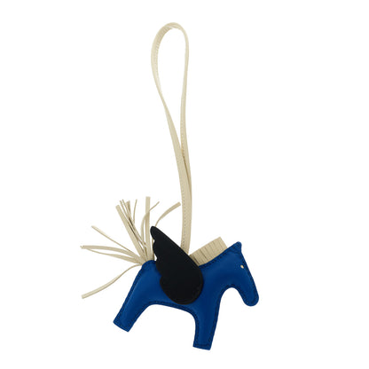 Hermes Milo Lambskin Grigri Rodeo Pegase Horse Bag Charm PM Bleu France Nata Black 1 of 4