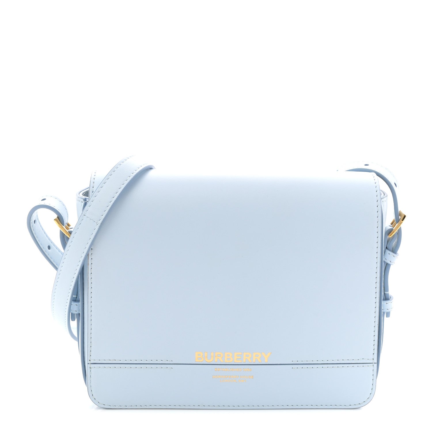 Burberry Smooth Calfskin Small Grace Bag Pale Blue 1 of 10