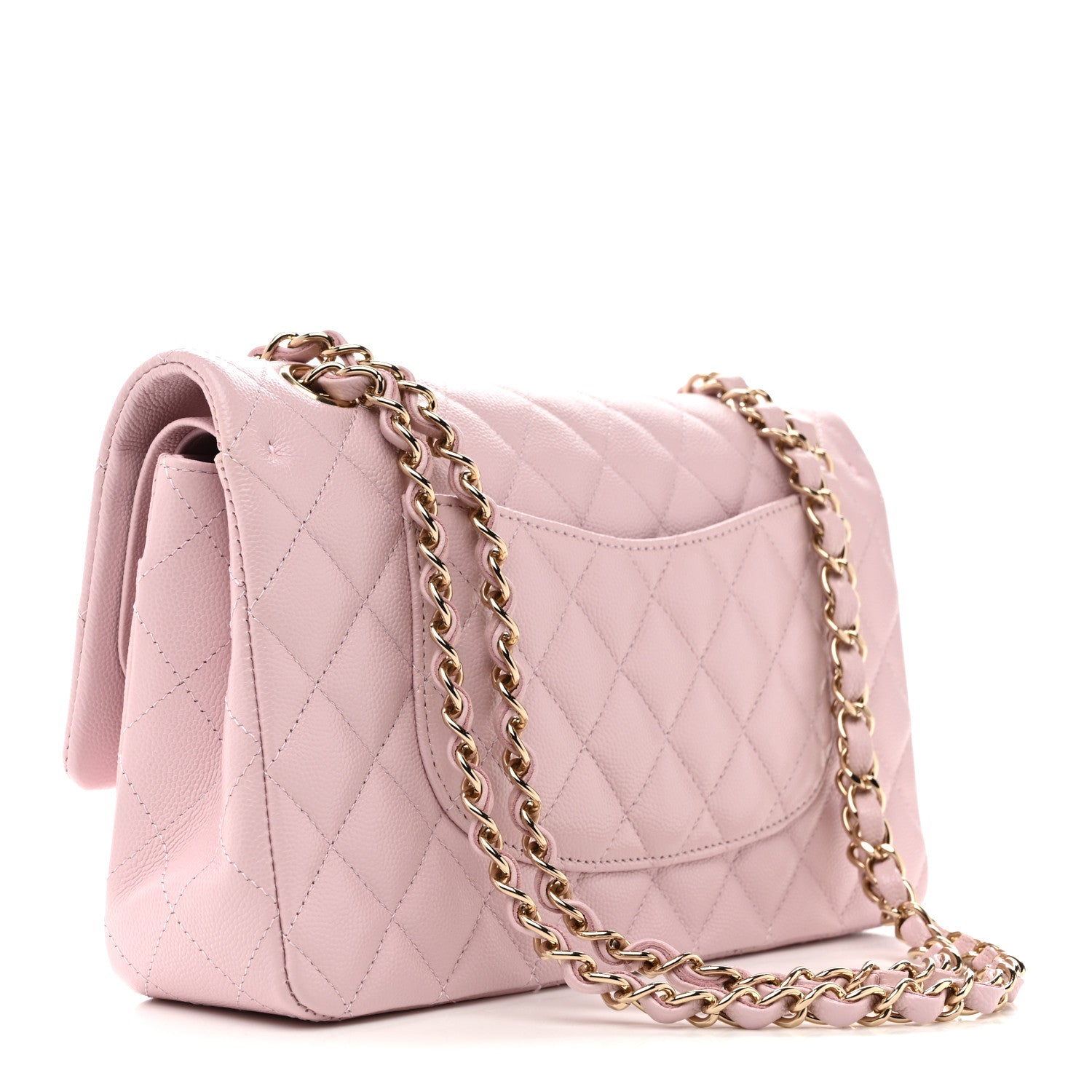Chanel Caviar Quilted Medium Double Flap Light Pink 3 of 13