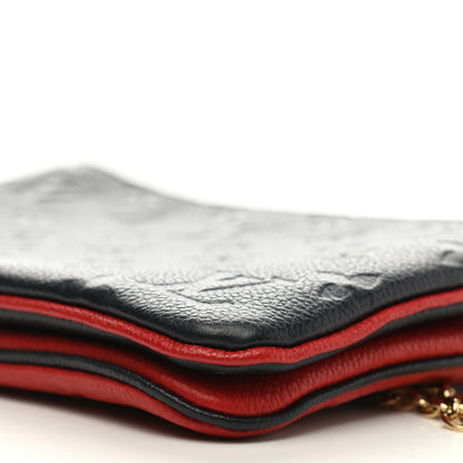 Louis Vuitton Empreinte Double Zip Pochette Marine Rouge 9 of 9