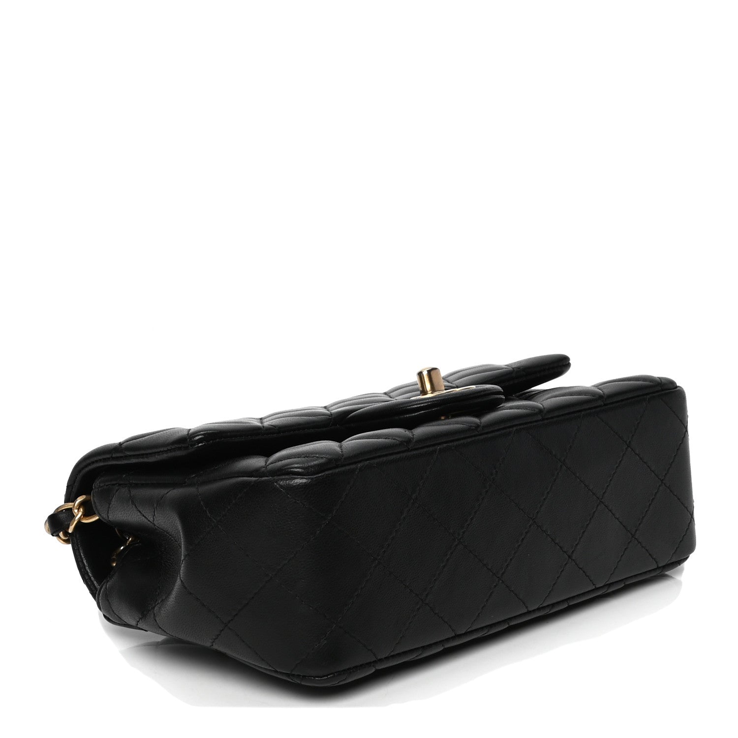 Chanel Lambskin Quilted Mini Rectangular Flap Black 3 of 4
