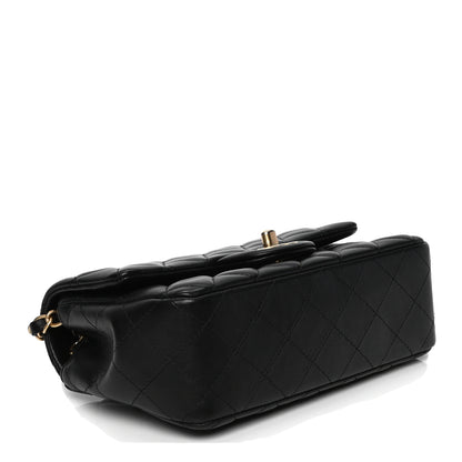 Chanel Lambskin Quilted Mini Rectangular Flap Black 3 of 4