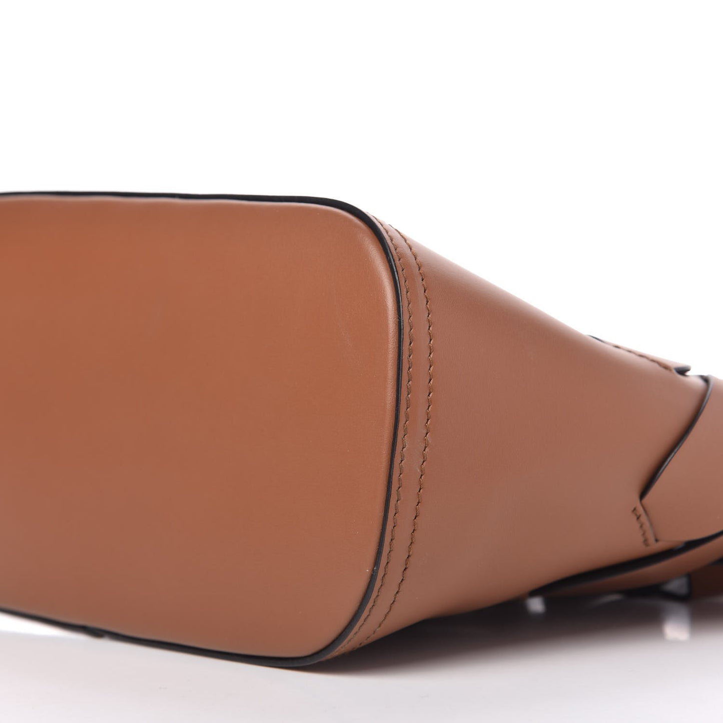 Vitello Intreccio Small Tress Tote Bag Cognac Black