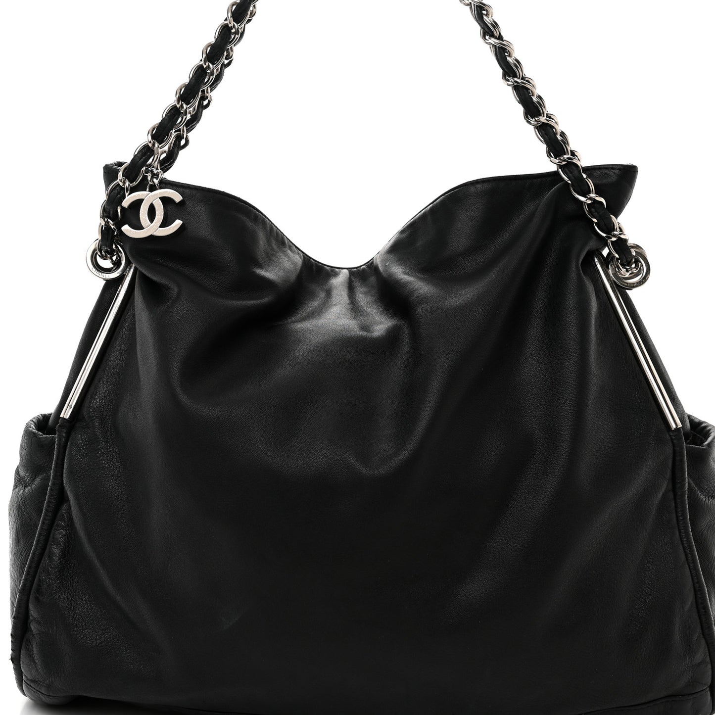 Lambskin Large Ultimate Soft Tote Black