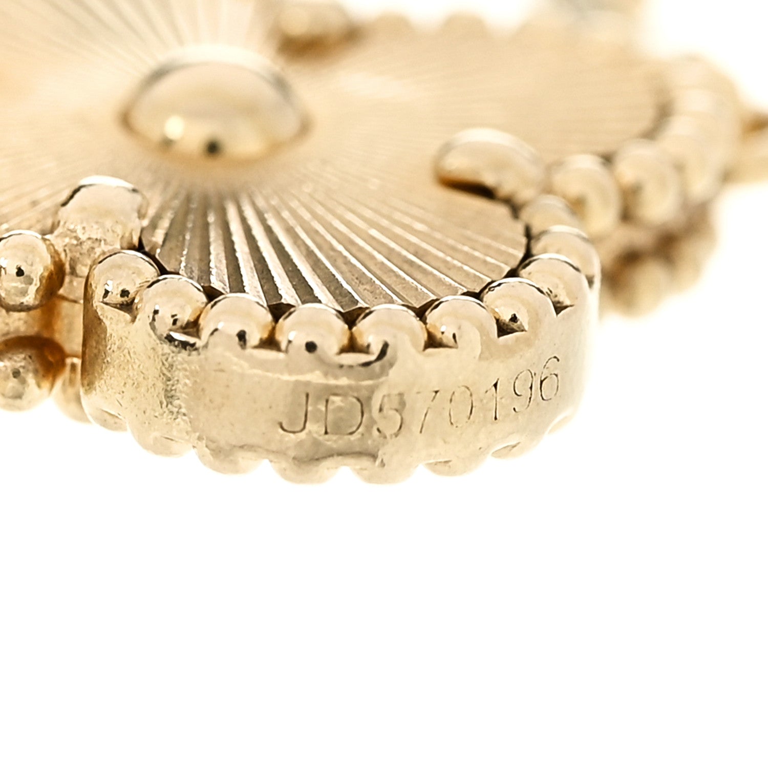 Van Cleef & Arpels 18K Yellow Gold 5 Motifs Guilloche Vintage Alhambra Bracelet 5 of 5