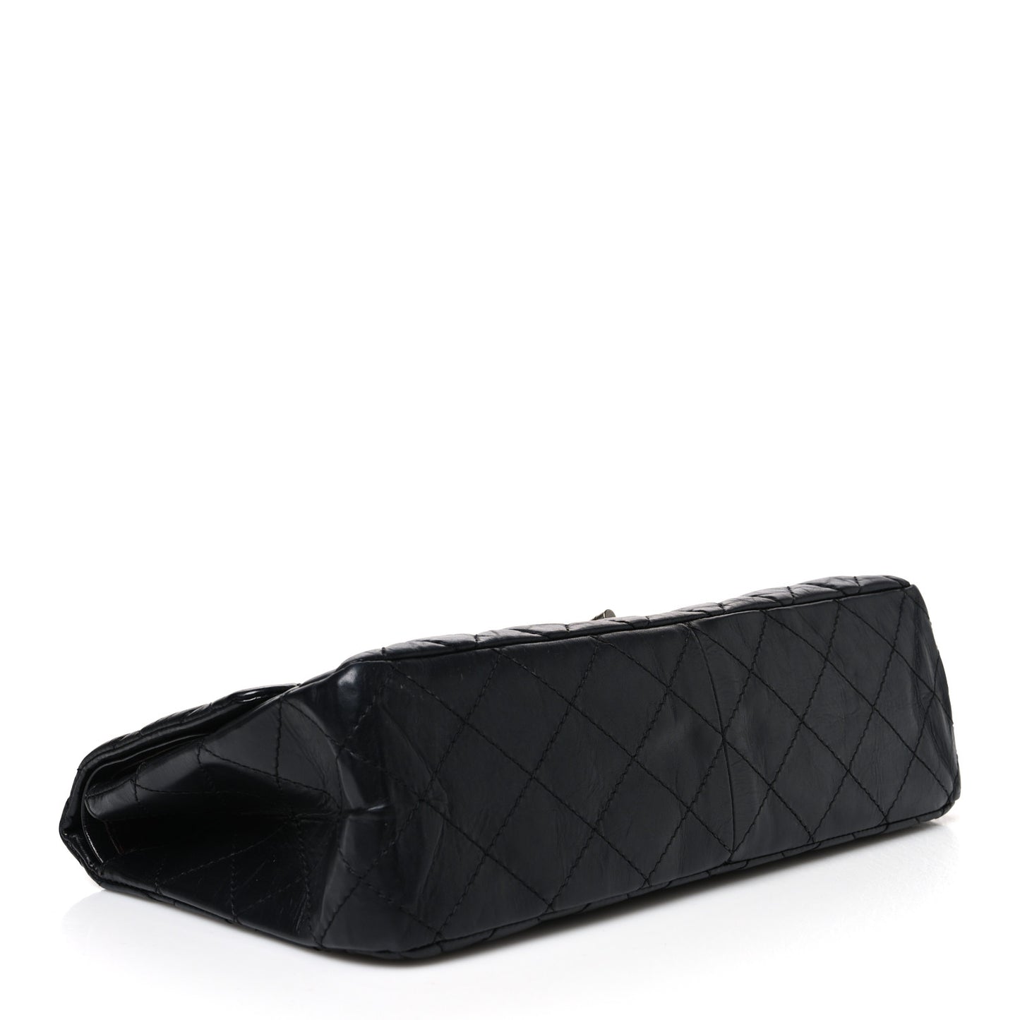 Aged Calfskin Quilted 2.55 Reissue 227 Flap Black