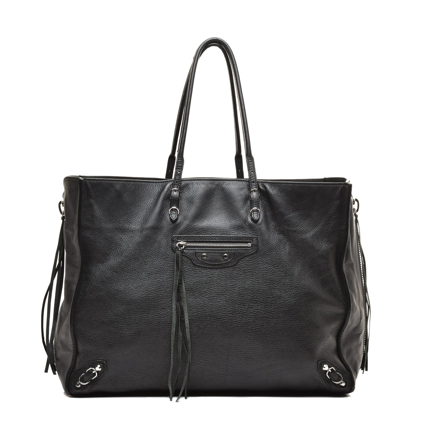 Supple Calfskin Papier A4 Tote Black