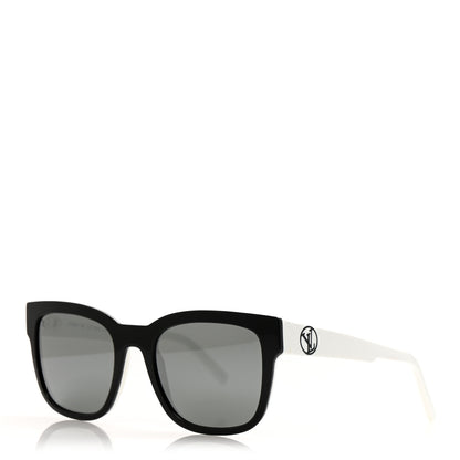 Louis Vuitton Acetate Outerspace Square Sunglasses Z1094W Black White 1 of 9