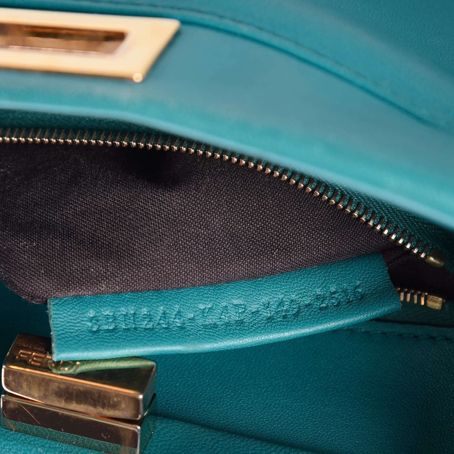 Fendi Nappa Mini Peekaboo Iconic Satchel Lago 8 of 12
