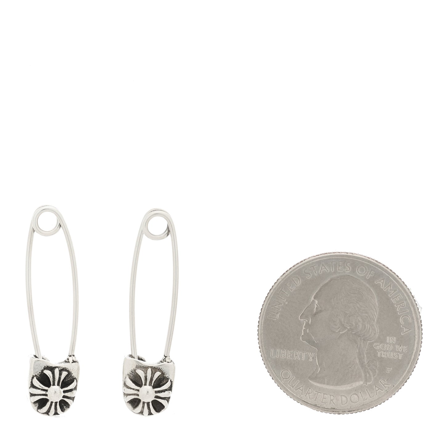 Sterling Silver Safety Pin Earrings