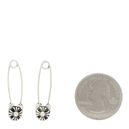 Chrome Hearts Sterling Silver Safety Pin Earrings 2 of 4