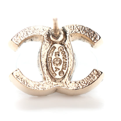 Chanel Crystal CC Earrings Gold 4 of 4
