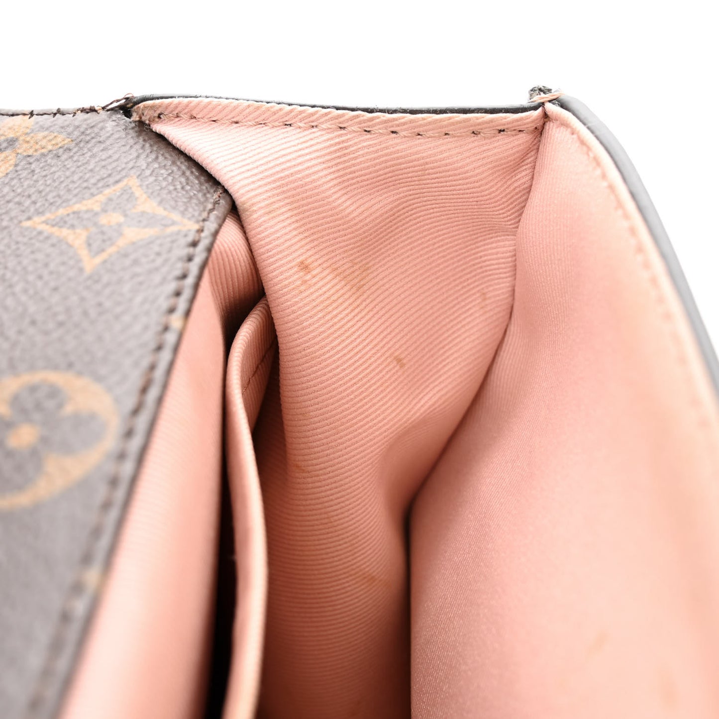 Patent Calfskin Monogram Cherrywood BB Rose Ballerine