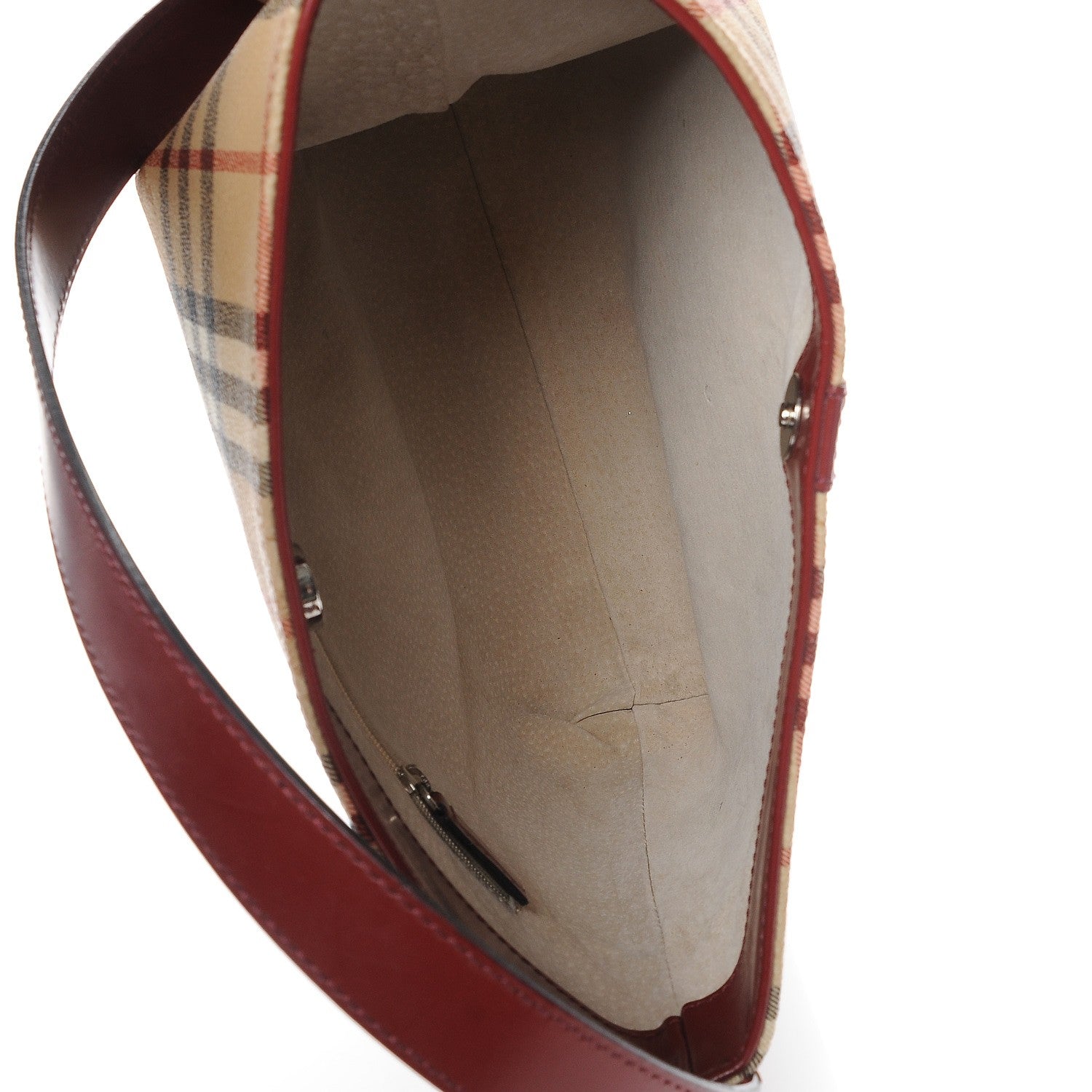 Burberry Haymarket Check Shoulder Bag Red 5 of 7