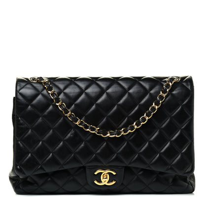 Chanel Lambskin Quilted Maxi Double Flap Black 1 of 4