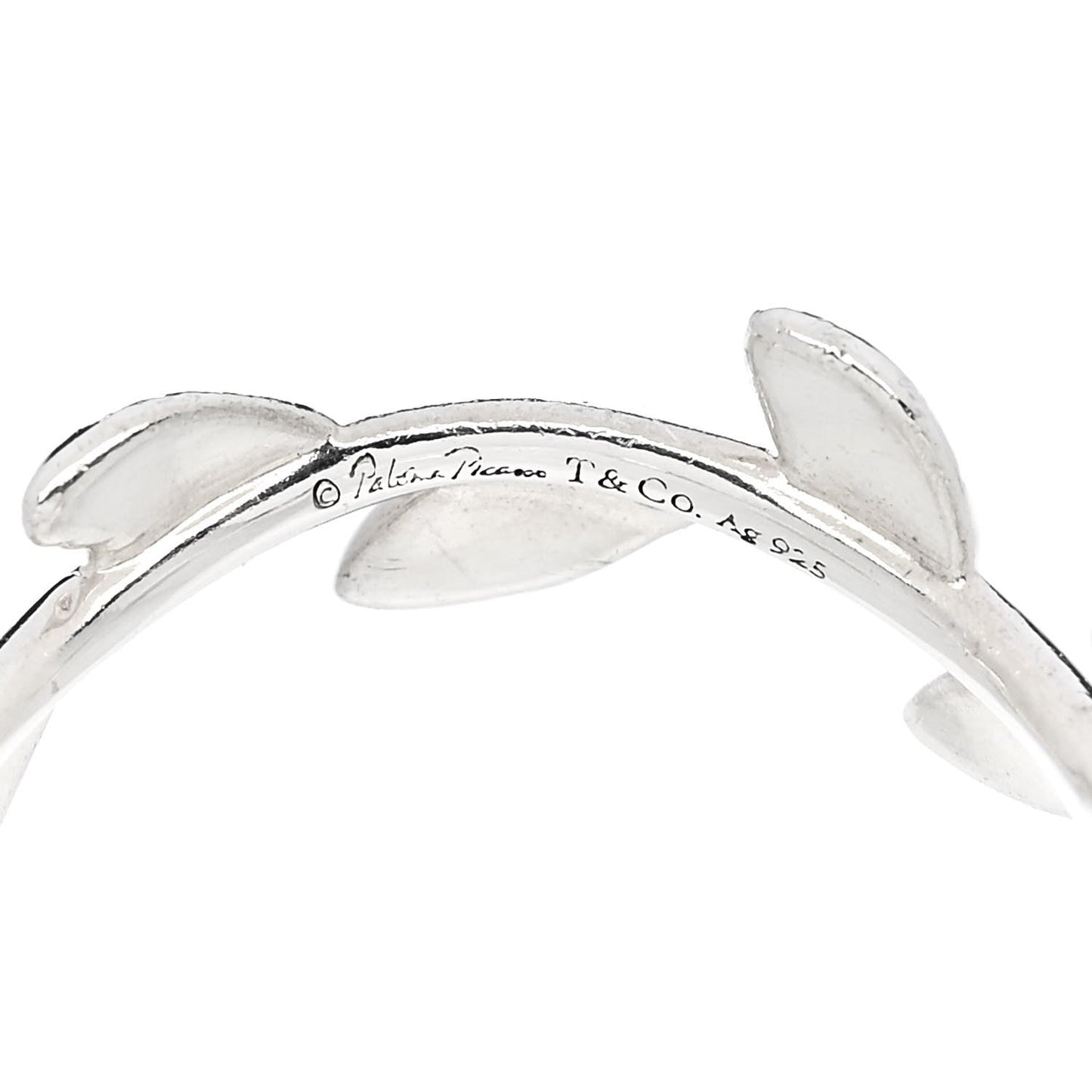 Sterling Silver Paloma Picasso Narrow Olive Leaf Band Ring 49 4.75