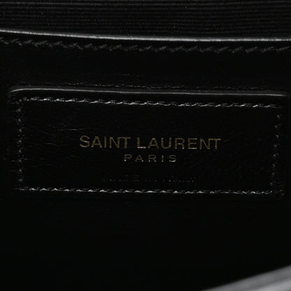 Saint Laurent Lambskin Medium Cloud Star Monogram Kate Satchel Black 6 of 10