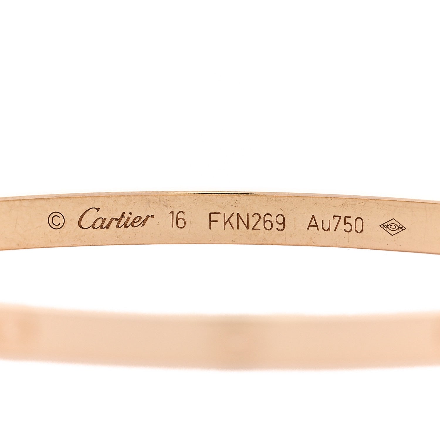 Cartier 18K Yellow Gold Small LOVE Bracelet 16 5 of 6