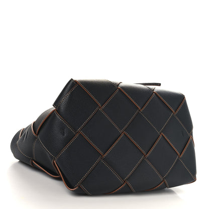 Loewe Soft Grained Calfskin Woven Basket Bag Black Tan 4 of 12