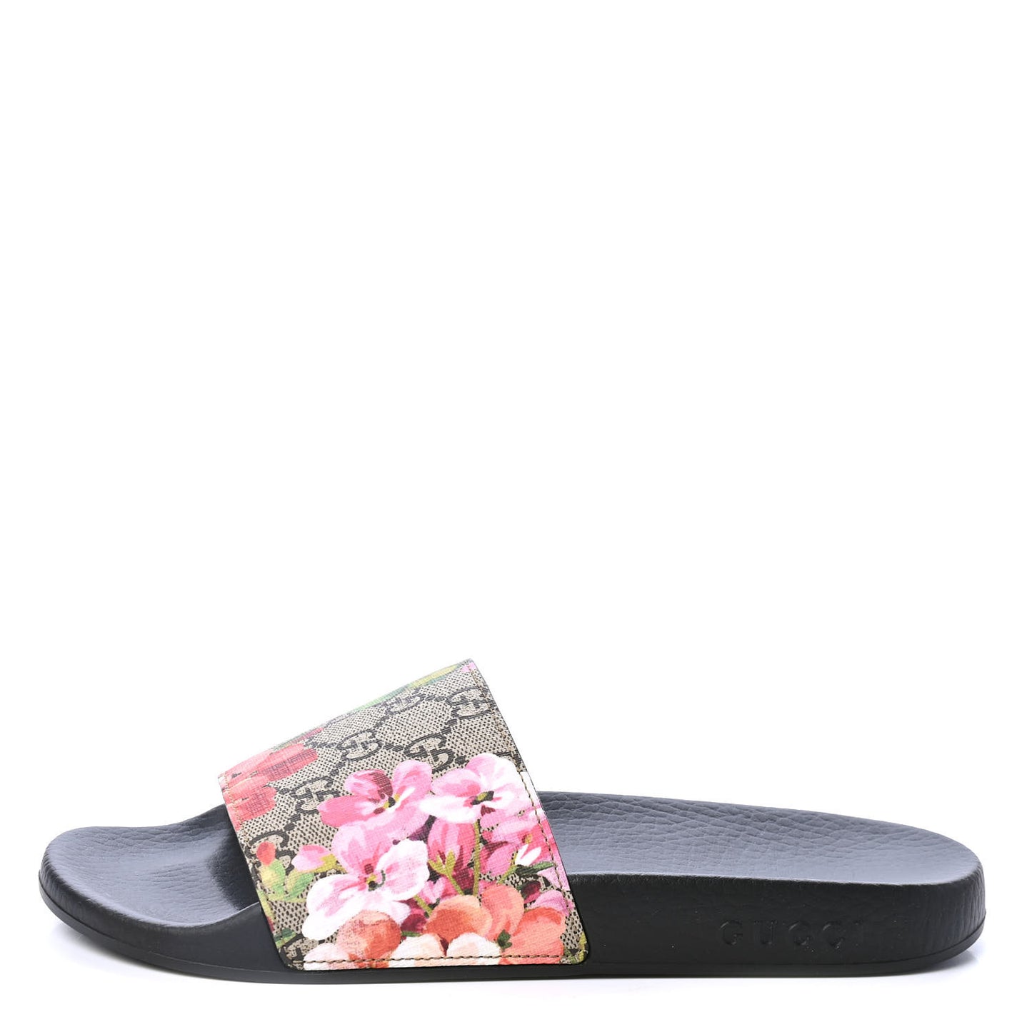 GG Supreme Monogram Blooms Slide Sandals 39 Beige Multicolor