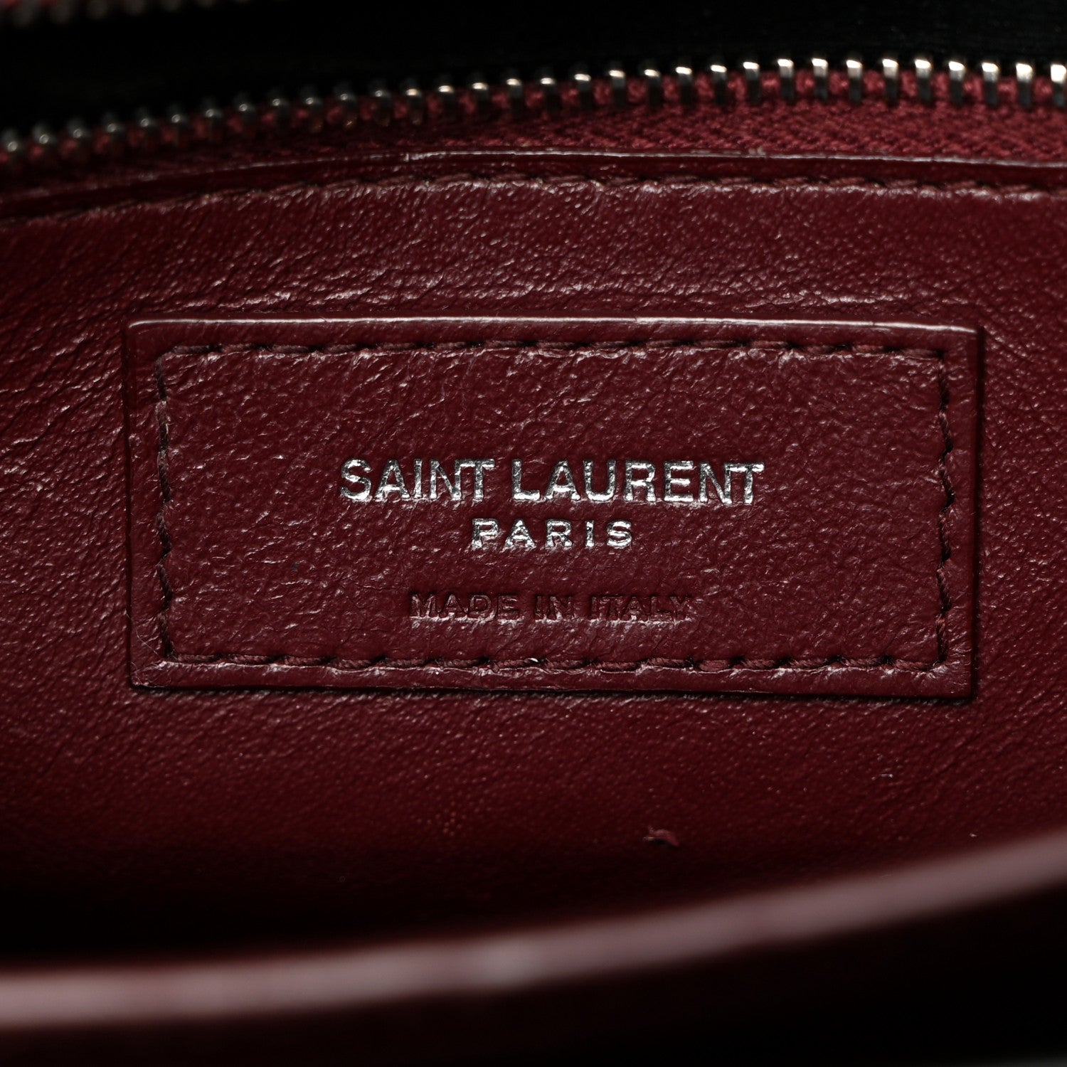 Saint Laurent Calfskin Crocodile Embossed Monogram Cassandra Clasp Bag Black Rouge Legion 7 of 13