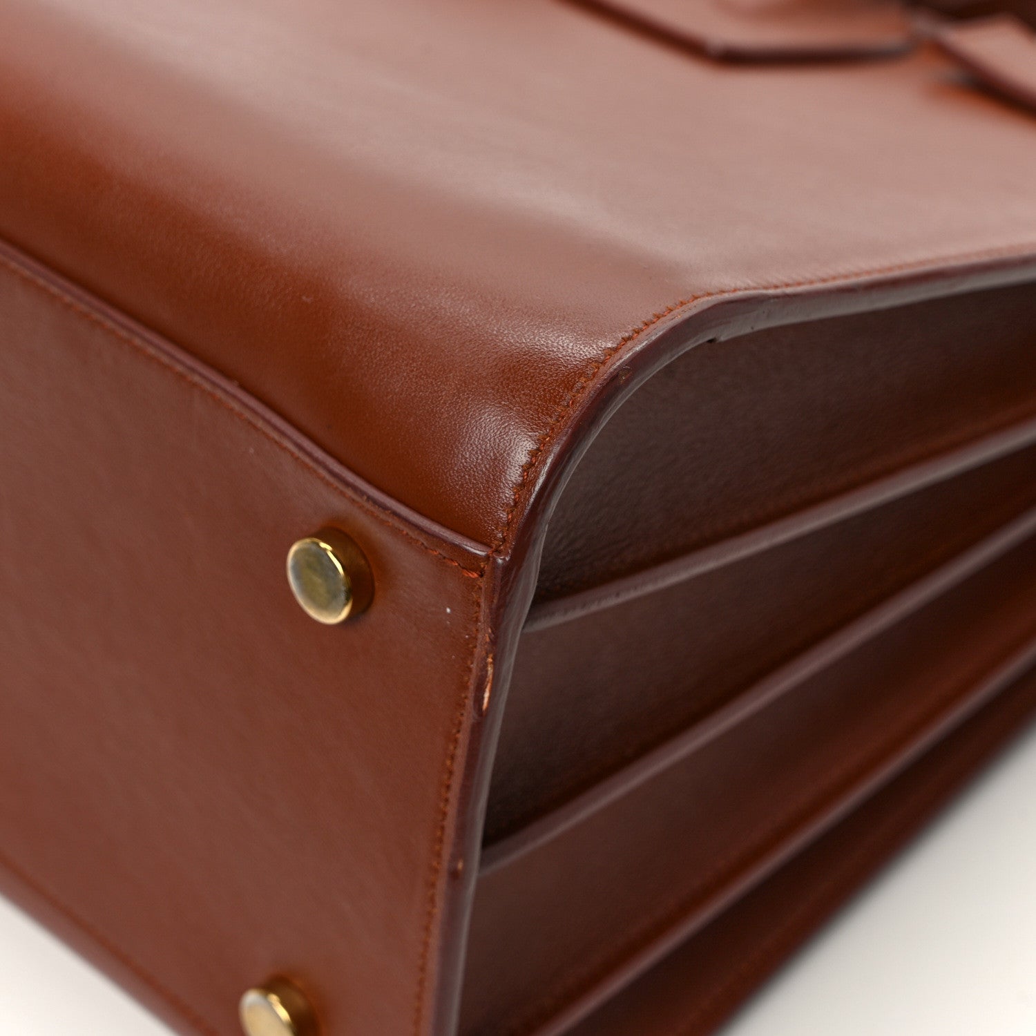 Saint Laurent Calfskin Small Sac De Jour Cognac 10 of 11