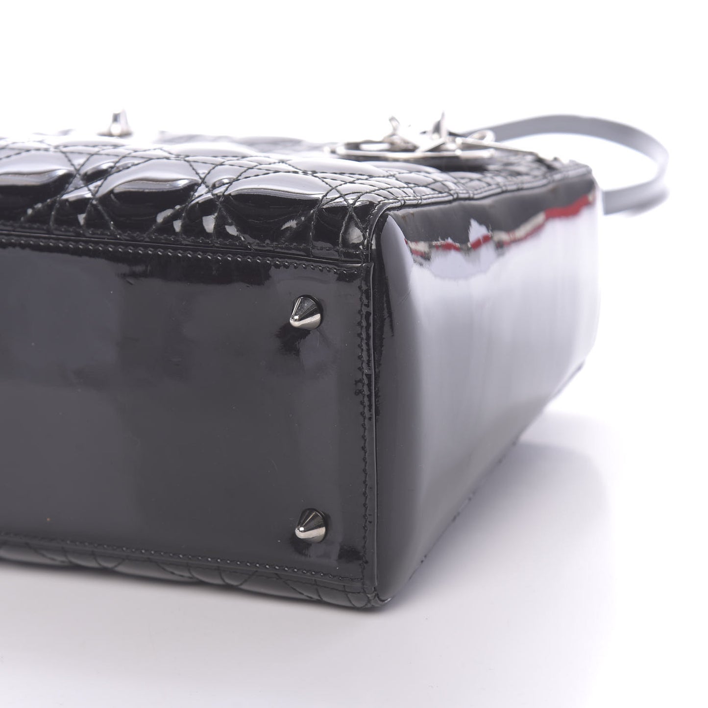 Patent Cannage Medium Lady Dior Black