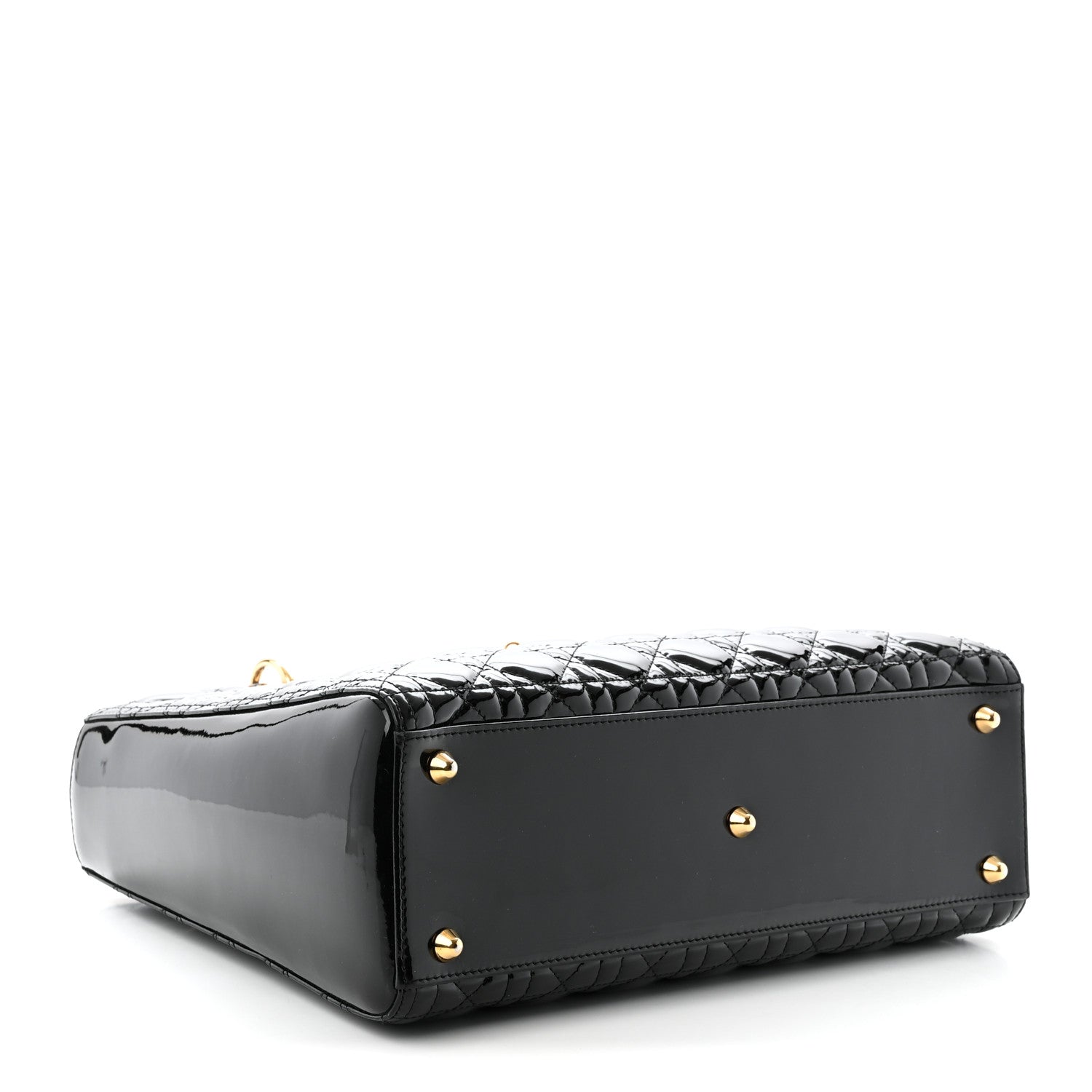 Christian Dior Patent Cannage Large Lady Dior Black 4 of 10