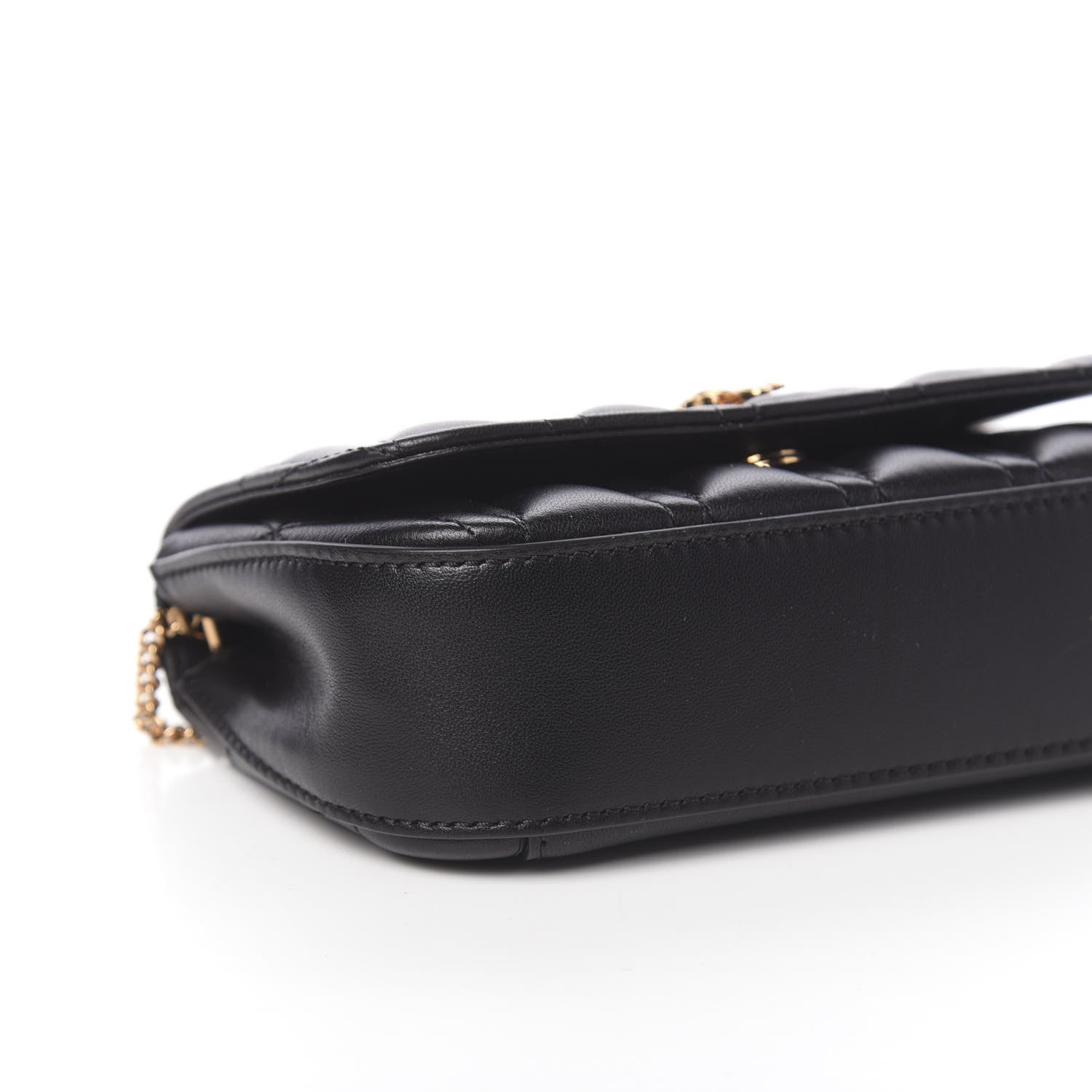 Versace Nappa Quilted Virtus Evening Bag Black 8 of 10