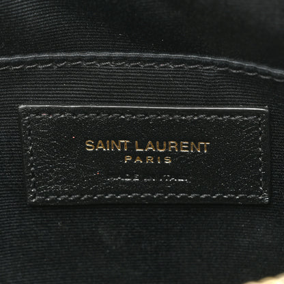 Saint Laurent Calfskin Matelasse Monogram Lou Camera Bag Deep Marine 6 of 14