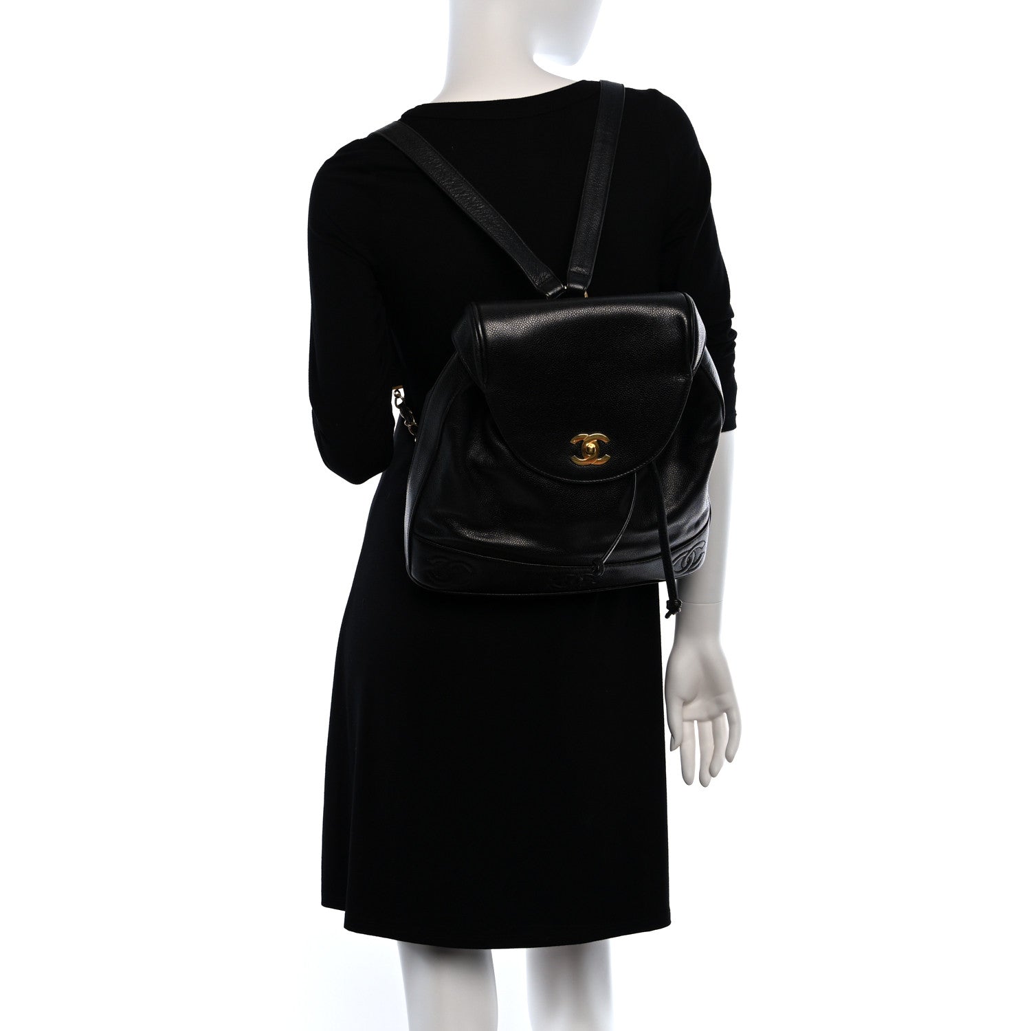 Chanel Caviar CC Backpack Black 2 of 12