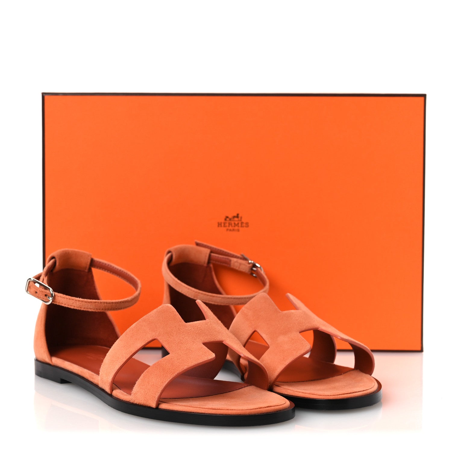 Hermes Suede Goatskin Santorini Sandals 38 Bois De Santal 13 of 13