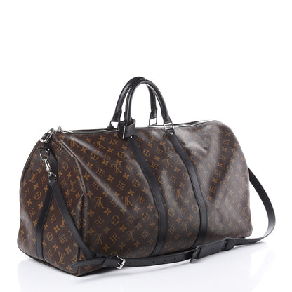 Louis Vuitton Monogram Macassar Keepall Bandouliere 55 3 of 10