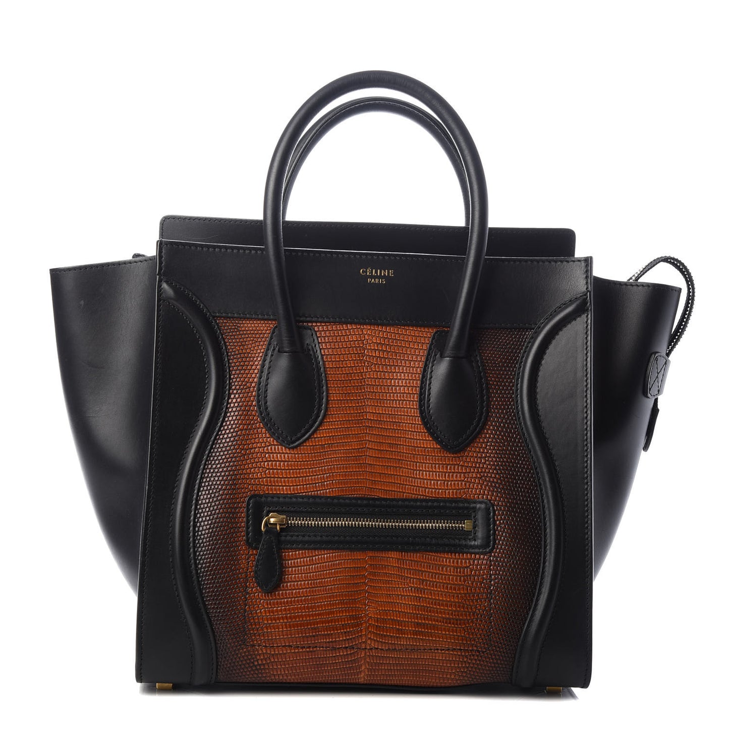 Lizard Mini Luggage Cognac