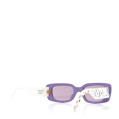 Louis Vuitton LV X TM Acetate Monogram Multicolor Cat Eye Sunglasses Z3249W Purple 4 of 7