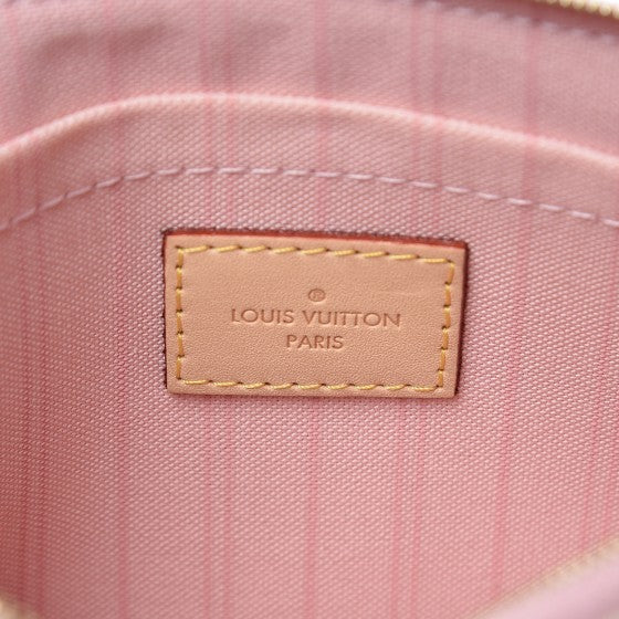 Louis Vuitton Damier Azur Neverfull MM GM Pochette Rose Ballerine 6 of 8