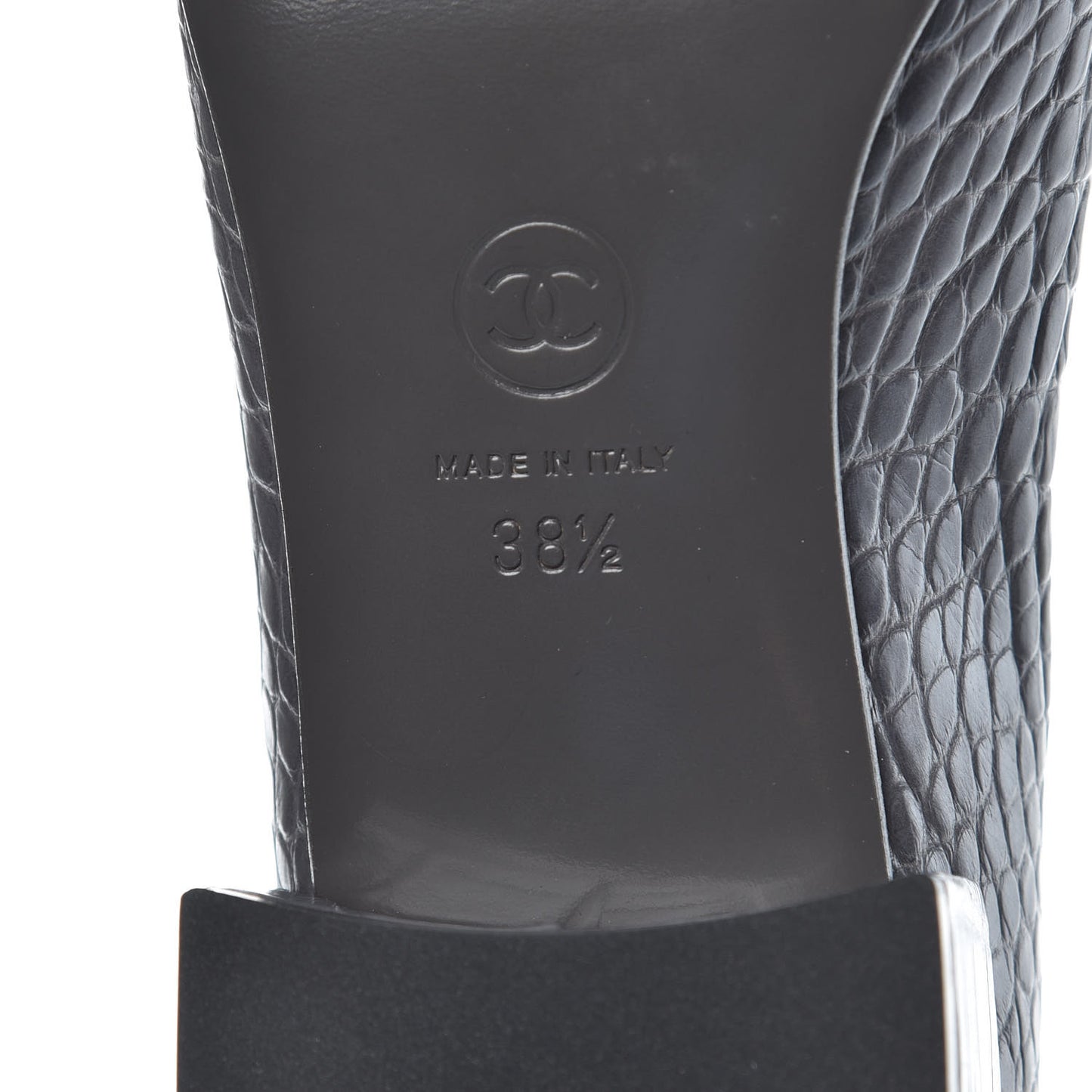 Alligator CC Mocassins Loafers 38.5 Grey