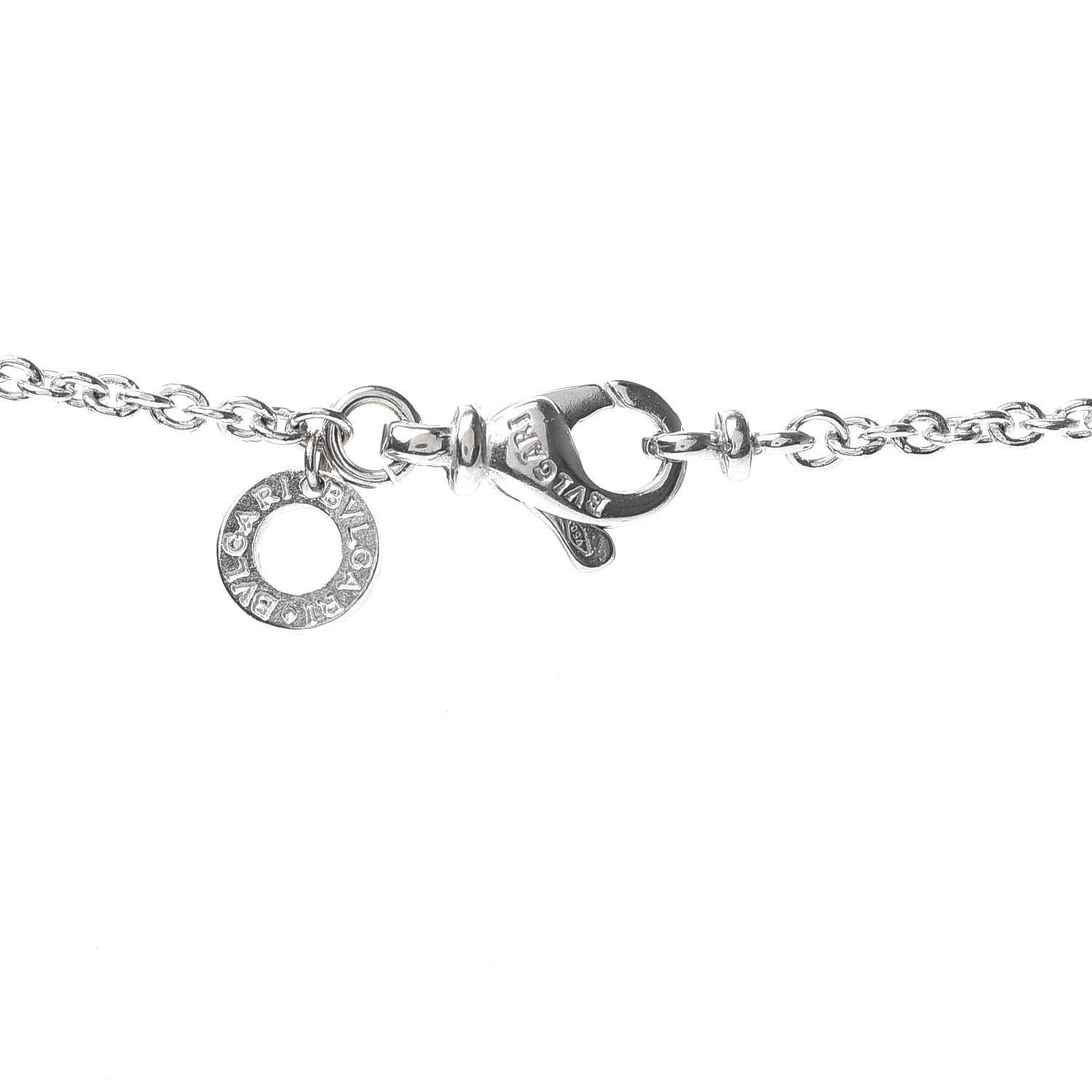 Bulgari 18K White Gold Black Enamel B.Zero1 Pendant Necklace 5 of 5