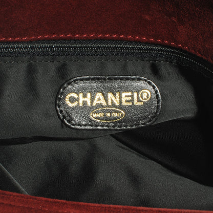 Chanel Suede Tassel CC Shoulder Bag Red 6 of 7