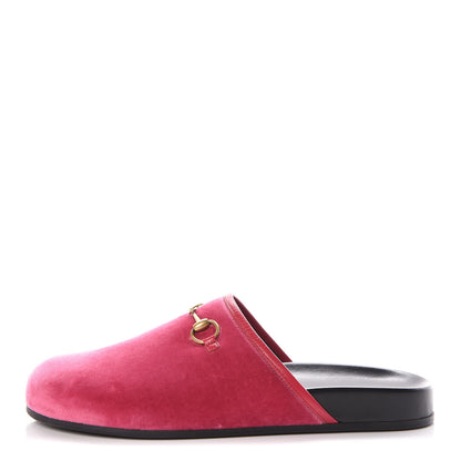 Gucci Softy Velvet Malaga Kid Womens Horsebit River Slippers 39 Light Raspberry Rose 1 of 8