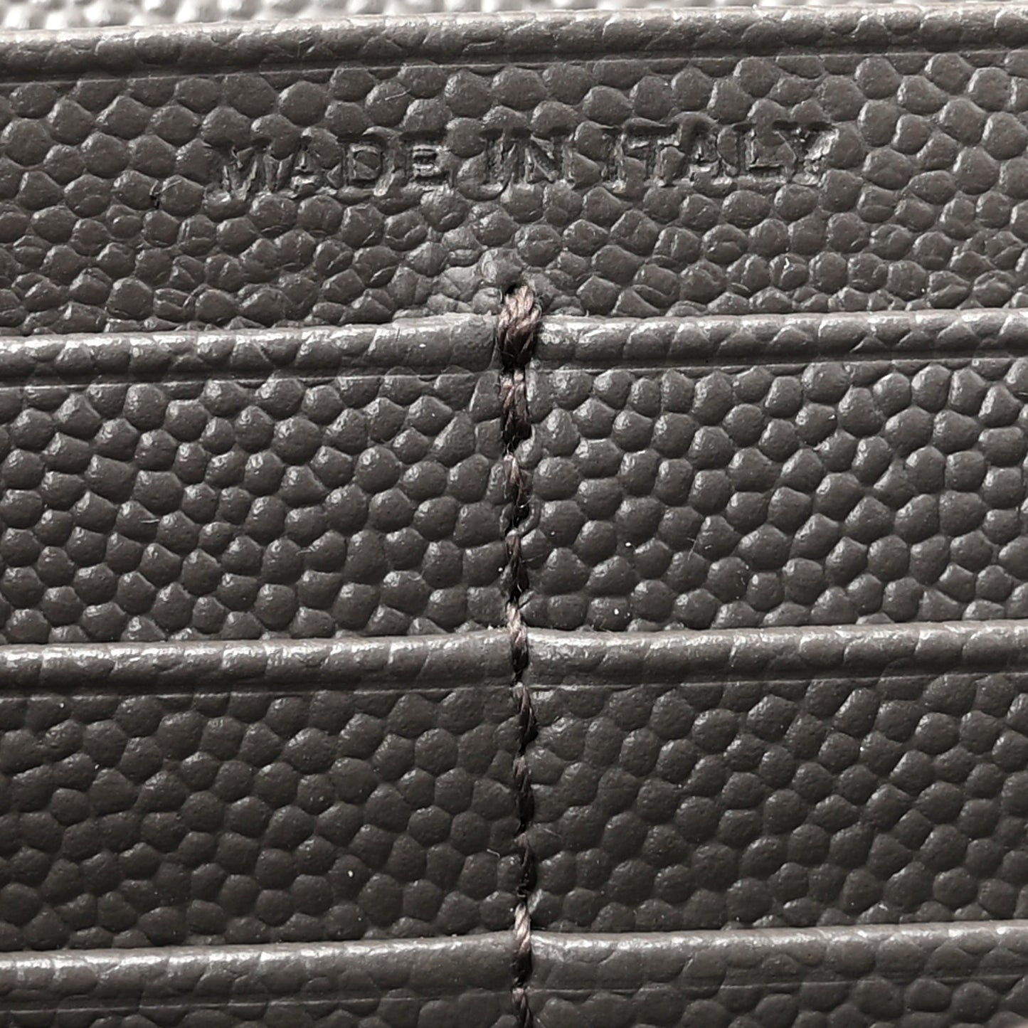 Grain De Poudre Matelasse Chevron Monogram Flap Wallet Fog