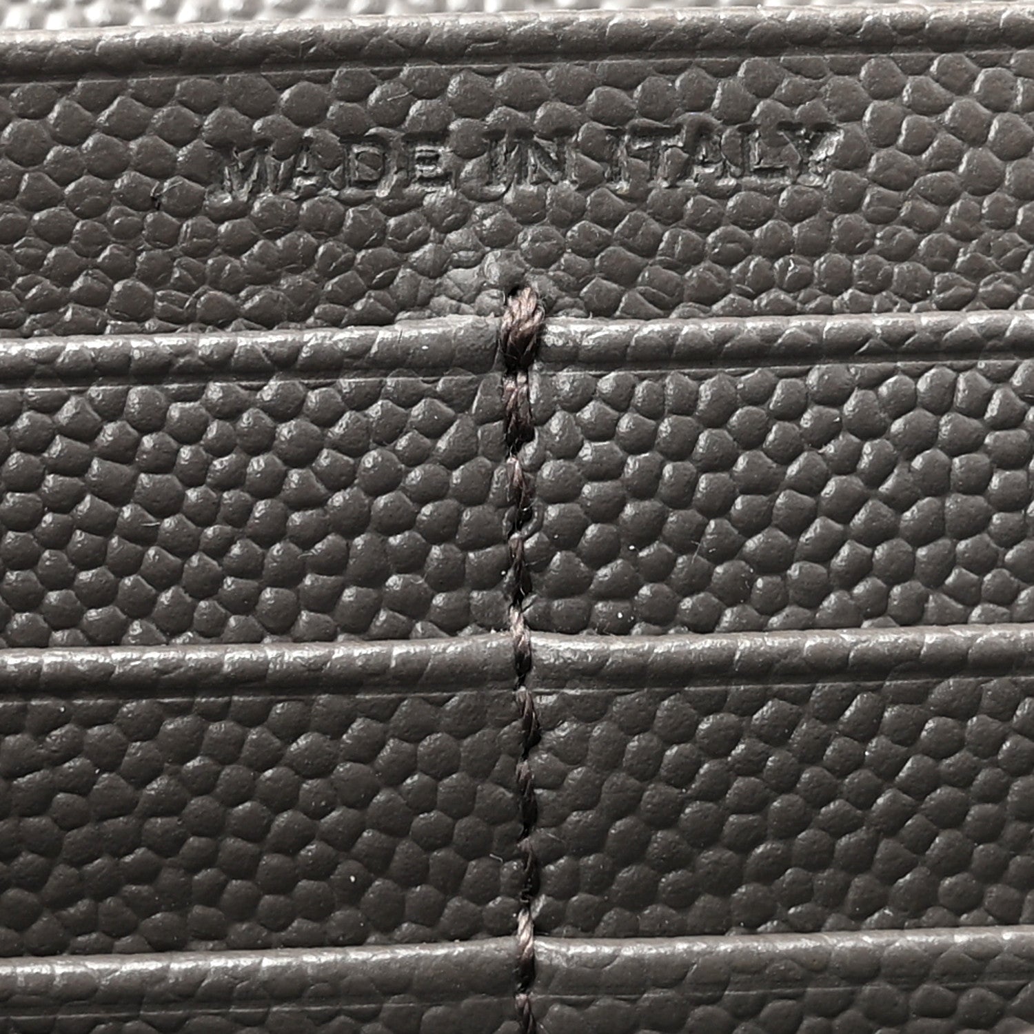 Saint Laurent Grain De Poudre Matelasse Chevron Monogram Flap Wallet Fog 7 of 10