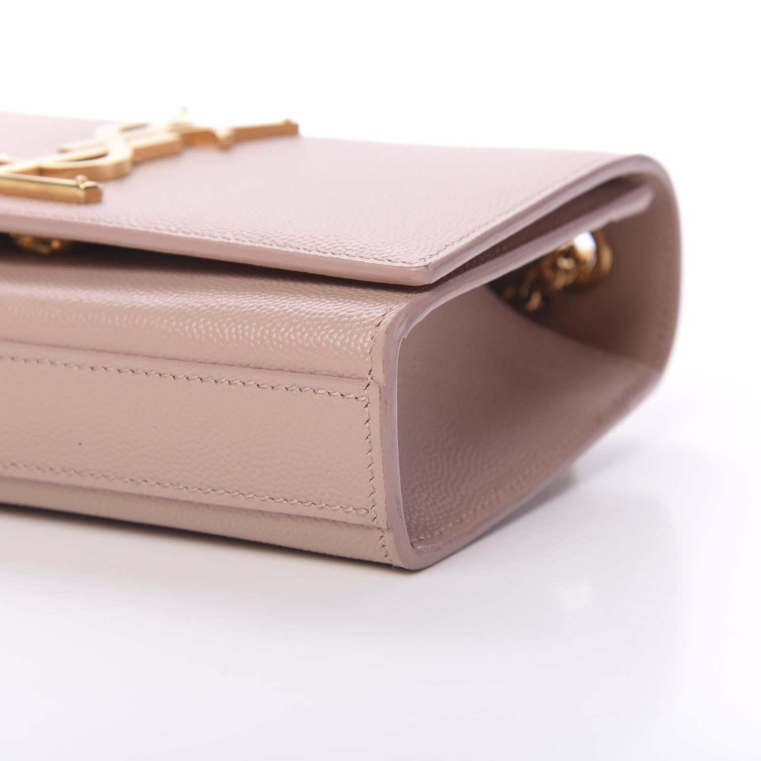 Saint Laurent Grain De Poudre Small Monogram Kate Satchel Pale Pink 8 of 13