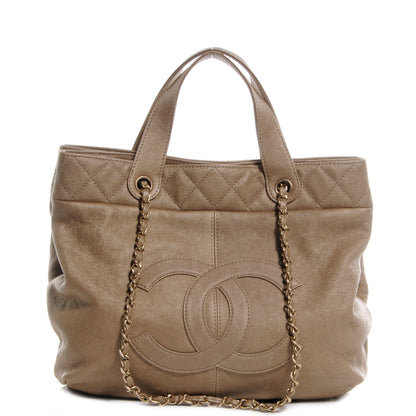 Chanel Calfskin Large Trianon Tote Gold 1 of 7