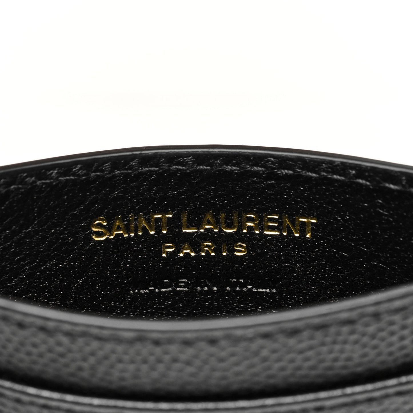 Grain De Poudre Matelasse Chevron Monogram Credit Card Case Black