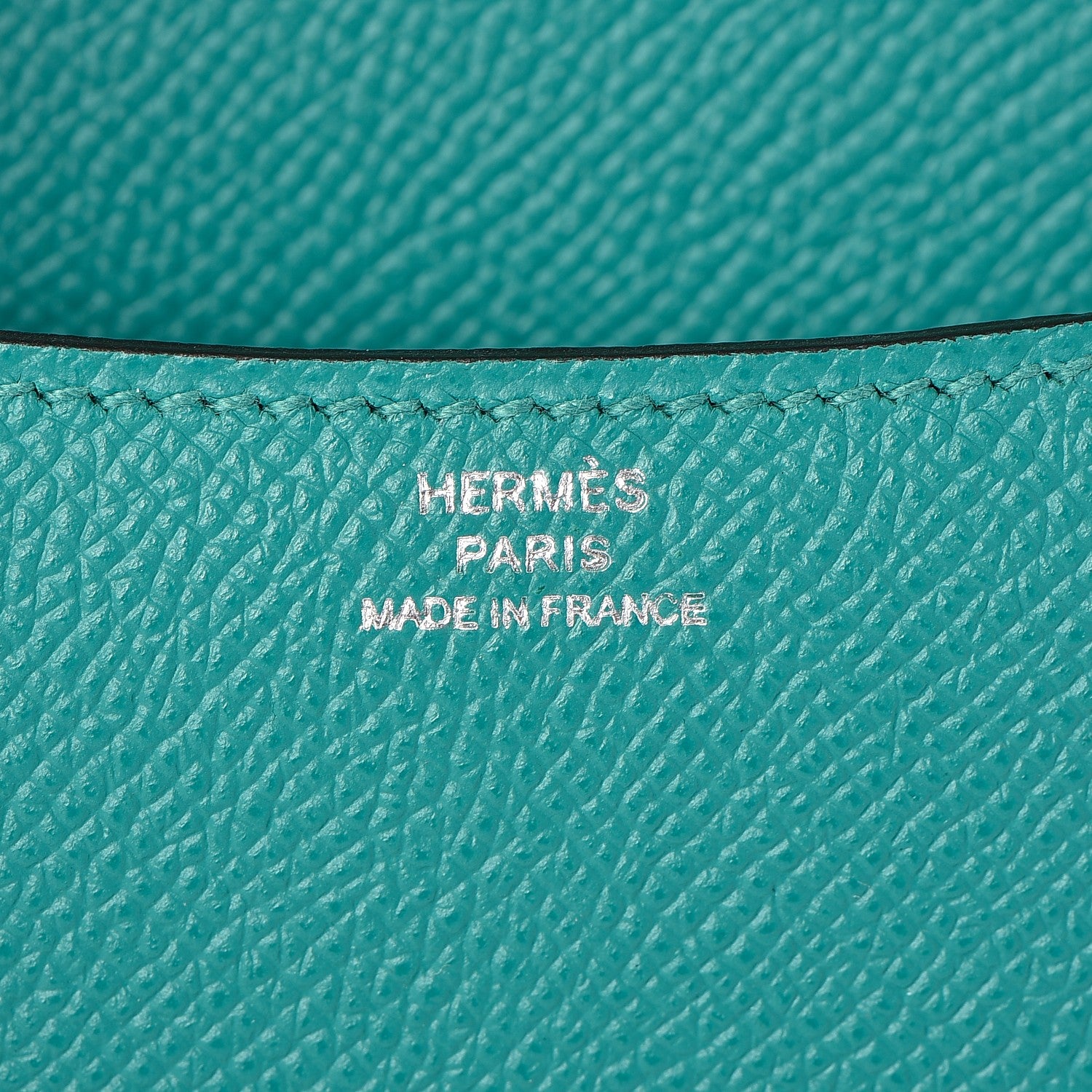 Hermes Epsom Enamel Constance 18 Bleu Paon Menthe 12 of 17